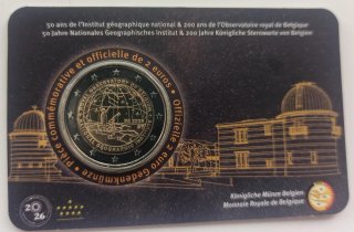 Moneda 2 Euros Bélgica 2026 Observatorio