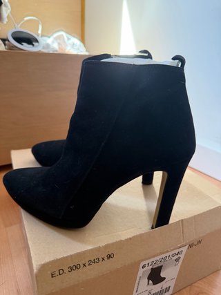 Botines Negros Zara con Plataforma Talla 37
