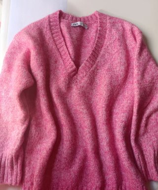 Jersey Oversize Rosa Zara Talla S