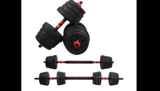 Set de Mancuernas y Barra Ajustables