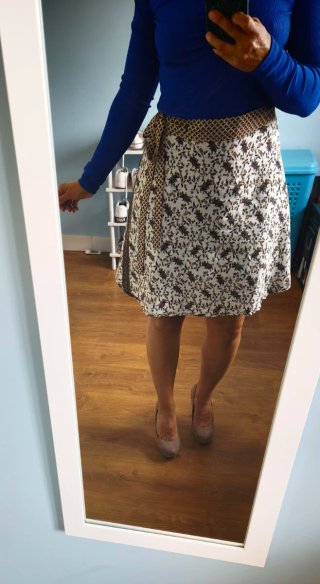 Falda Cruzada Estampada Boho Seda