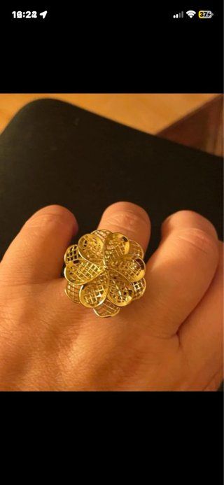 Anillo de Flor en Oro Laminado 14k