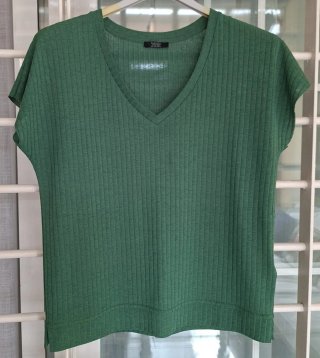 Chaleco Parfois Verde Cuello de Pico