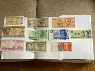 Colección de 10 Billetes del Mundo