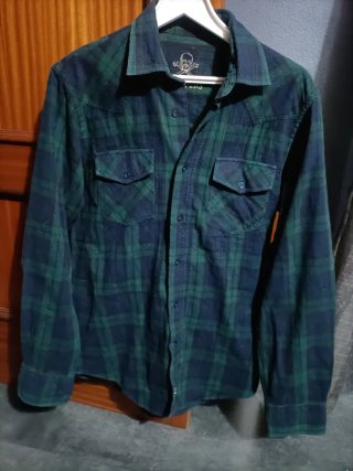 Camisa Scalpers Cuadros Azul y Verde