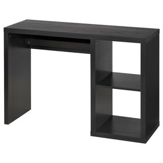 Escritorio de madera negro-marrón