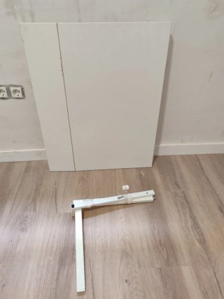 Mesa Escritorio Plegable Blanca.