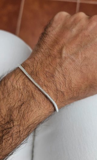 Pulsera de Hombre en Plata de Ley 925 ( 21cm )