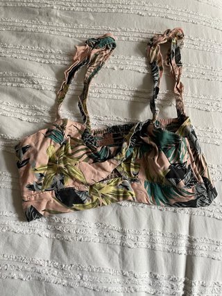 Crop top estampado floral