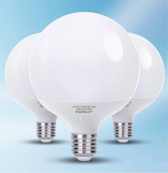 3 Bombillas LED Aigostar E27 G120 18W