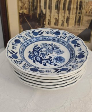 6 Platos Hutschenreuther Zwiebelmuster