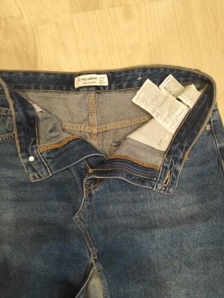 Falda vaquera Pull&Bear azul talla L por la rodill