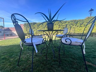 Conjunto de jardín de hierro forjado