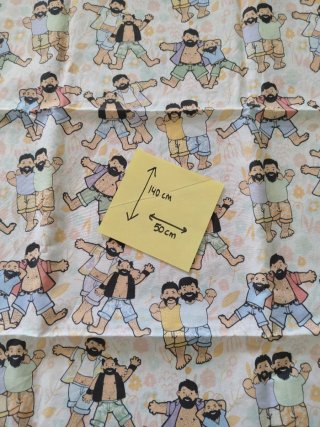 Retal de Tela de Algodón Estampado