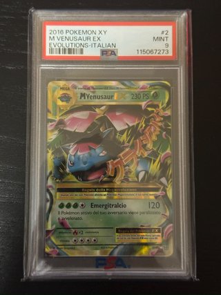 M venusaur ex 2/108 ita psa 9 pop 5 set evoluzioni