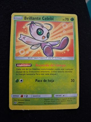 Carta Pokémon Brillante Celebi