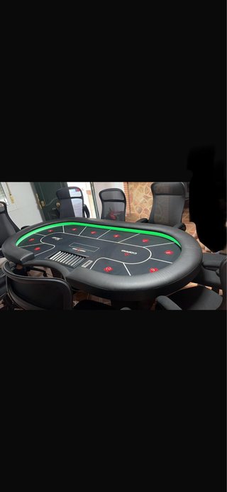 Mesa de Poker Profesional con Luces LED