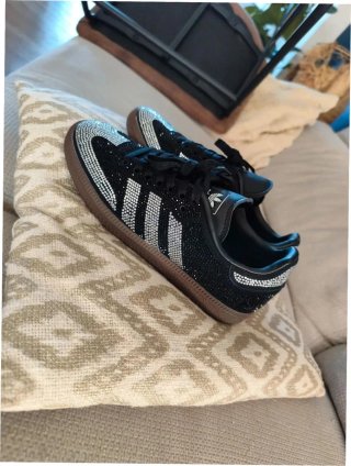 Adidas Samba OG Rhinestone Negro/Plata Talla 36