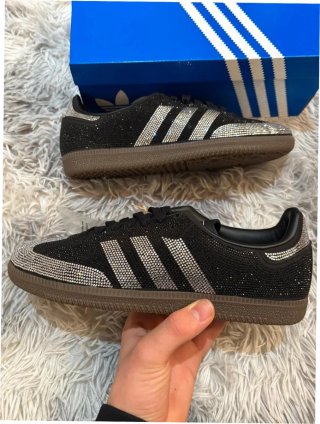 Adidas Samba OG Rhinestone Negro/Plata Talla 39