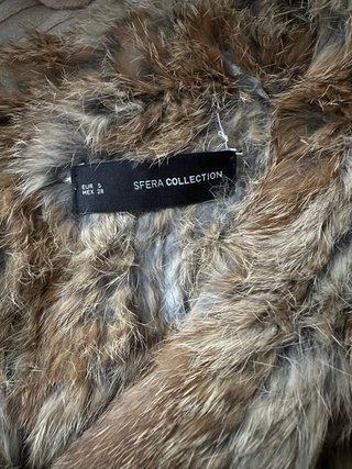 Chaqueta de Piel de Conejo Marrón Sfera