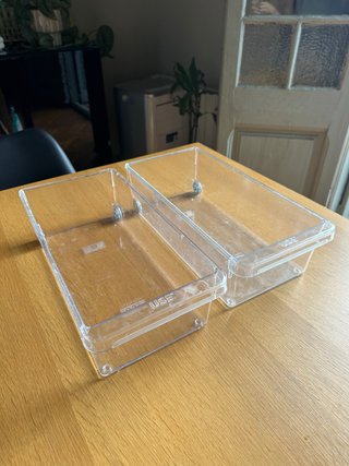 2 Cajas Organizadoras Grandes Transparentes