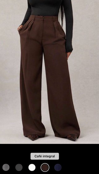 Pantalón Marrón de Corte Recto