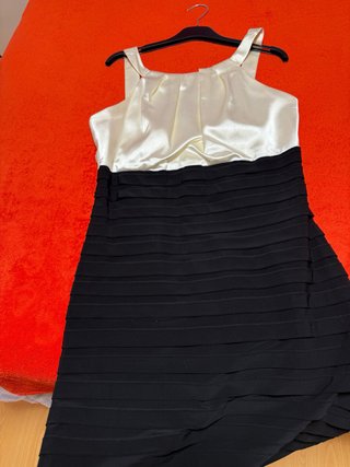Vestido Scarlett Mite Blanco y Negro Talla M