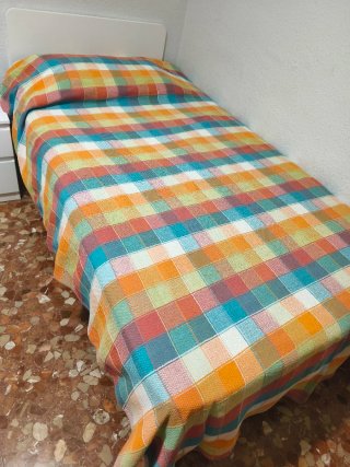 Colcha de Cama Estampado Cuadros