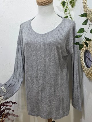 Jersey Punto Acanalado Gris Tentazioni Talla L