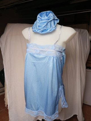 Conjunto de Lencería Azul