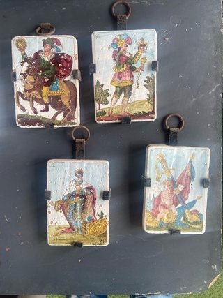 Set de 4 Cartas de Barro Artesanales