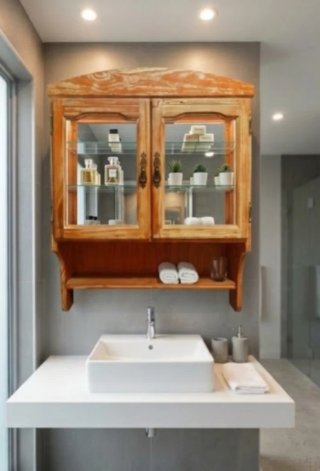 Armario Botiquín de Baño en Madera y regalo espejo