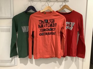 Lote de 3 camisetas manga larga