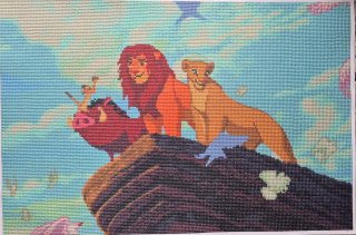 El Rey León diamond painting 60x40 terminado