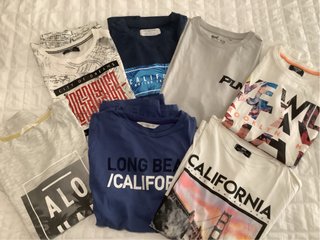 Lote 7 camisetas variadas talla XS
