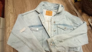 Cazadora Tejana Stradivarius Azul