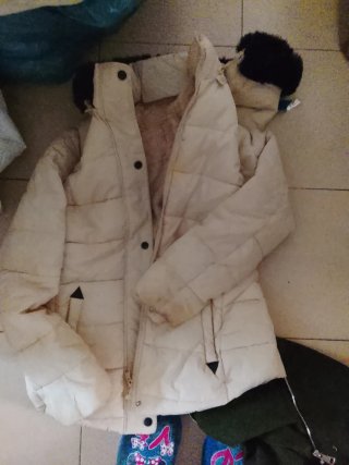 Chaqueta de pelo beige