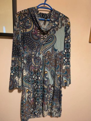 Vestido Manga Larga Estampado. Entretiempo.