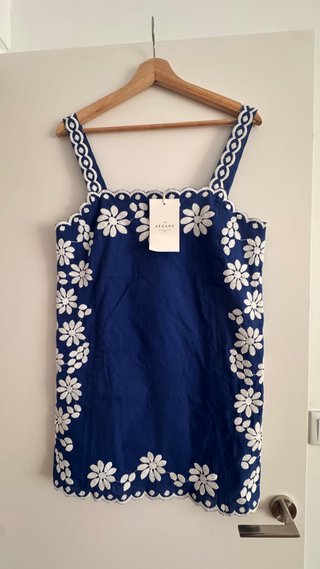 Vestido Sézane Victorie Azul Talla 38