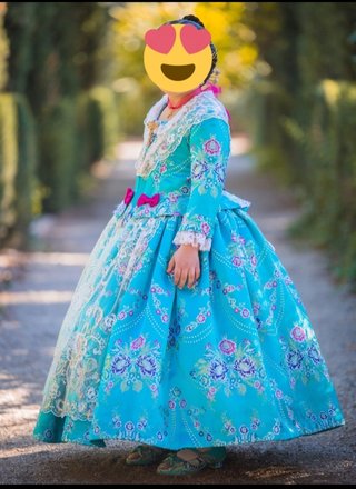Traje de Fallera para Niña Azul
