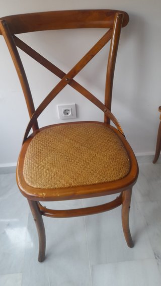 Set de 4 Sillas de Madera Crossback