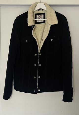 Cazadora de pana negra Pull&Bear