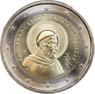 2 € Italia 2026 San Francisco de Asís