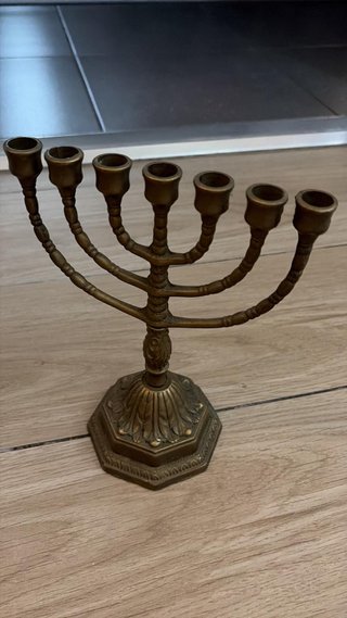 Candelabro Menorah de Bronce