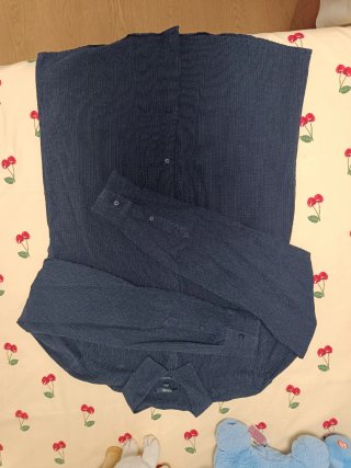 Camisa de manga larga azul