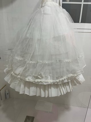 Cancán fallera niña 80 cm con aros metalicos
