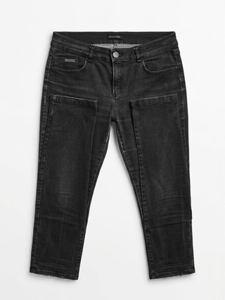 Vaqueros Massimo Dutti Tiro Bajo Negros Talla 36