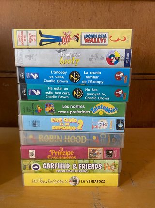 Lote de 10 Películas VHS Infantiles