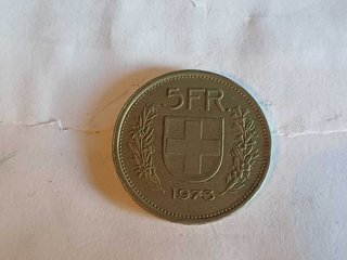 Moneda 5 Francos Suizos 1973