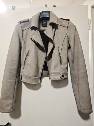 Chaqueta de ante gris